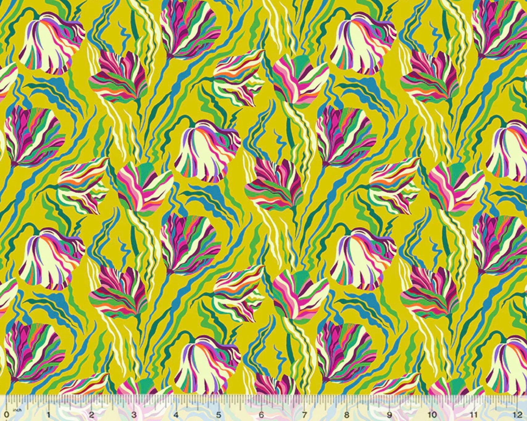 Botanica - Tulip Chartreuse from Windham Fabrics