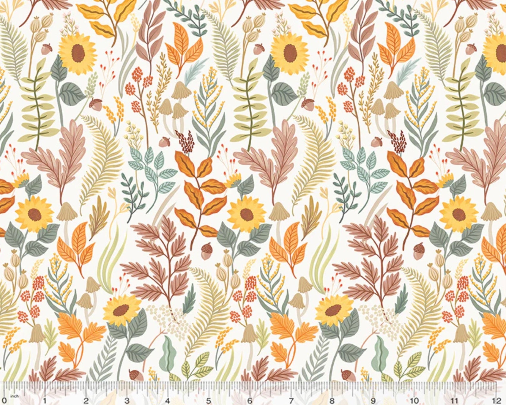 Harvest Gathering - Foraged Leaves Cloud White from Windham Fabrics