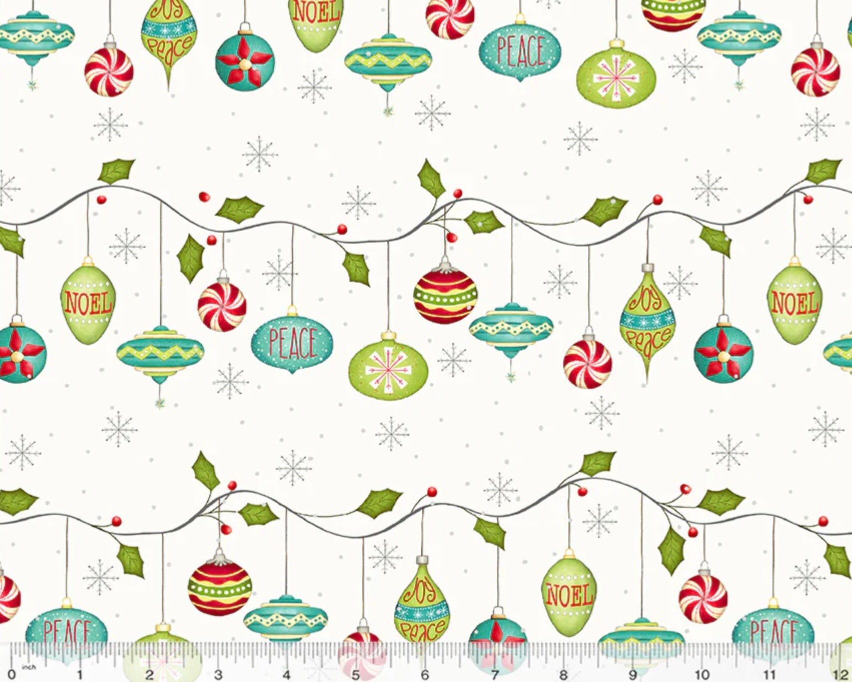 A Very Terri Christmas - Deck the Halls Ivory from Windham Fabrics