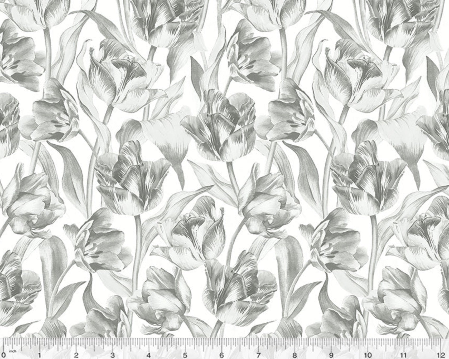 Tulips Fields - Packed Tulips Mist from Windham Fabrics