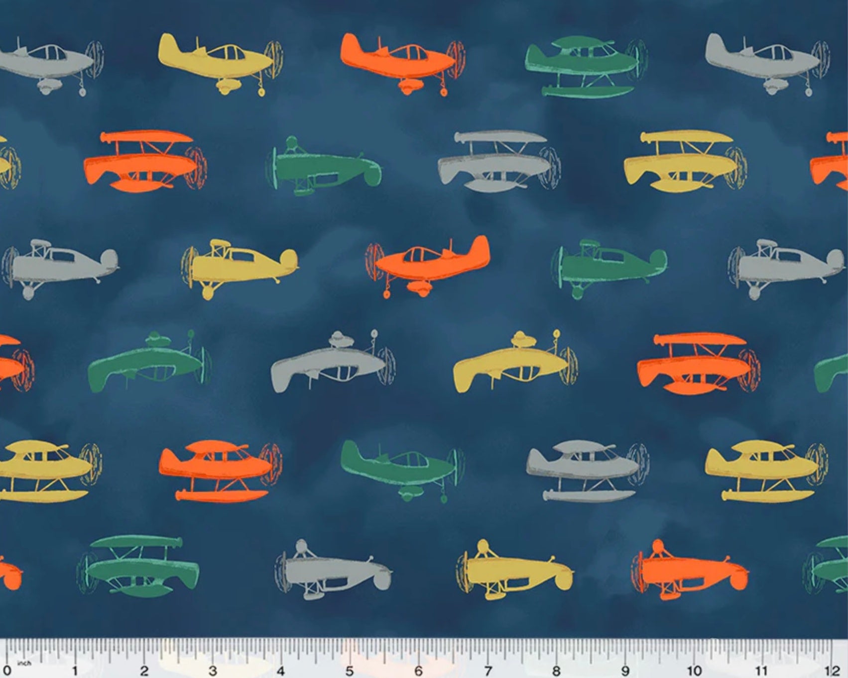 Up Up and Awoof - Take Flight Airplane Dusk from Windham Fabrics