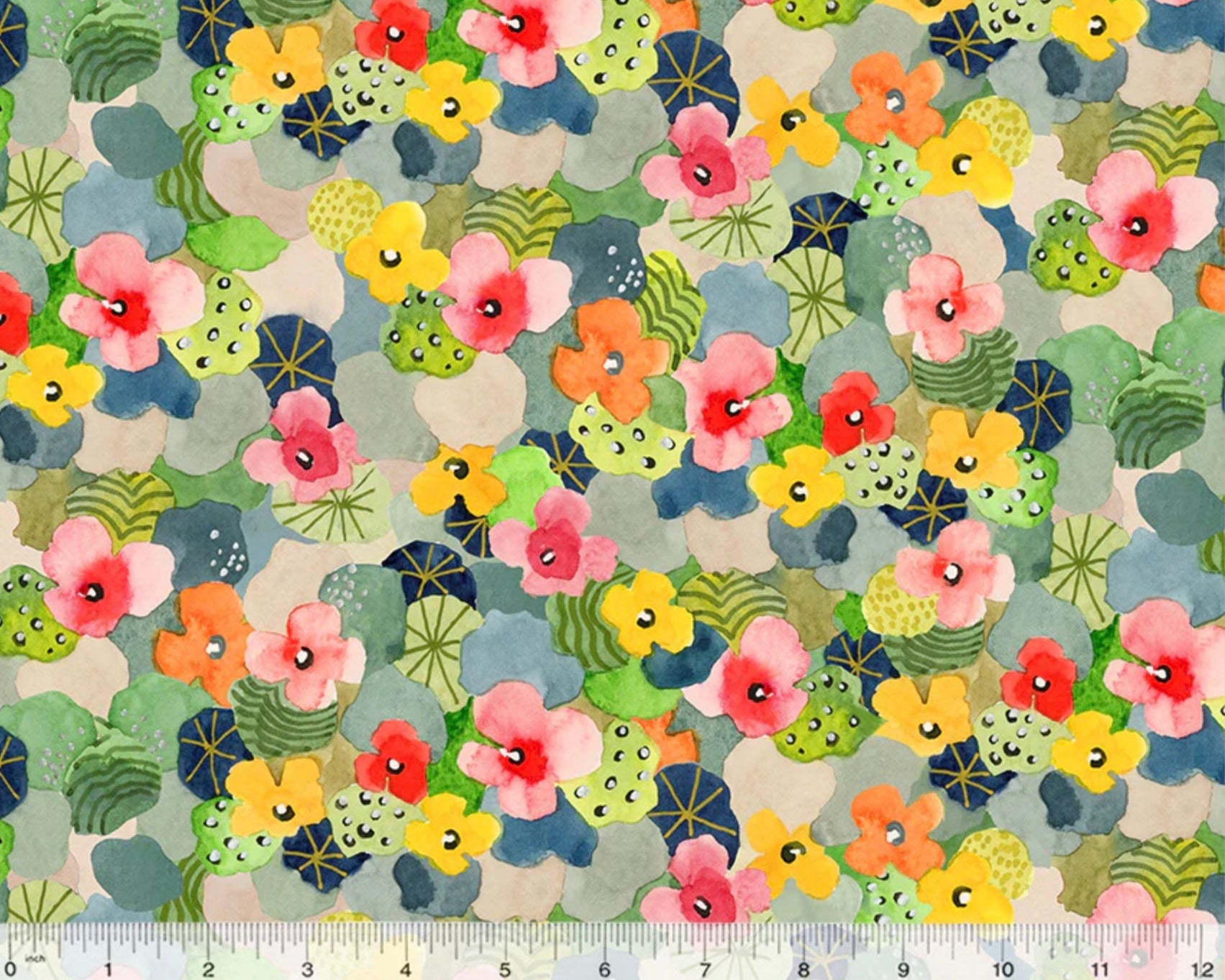Wild Meadow - Flowering Hedge Multi from Windham Fabrics