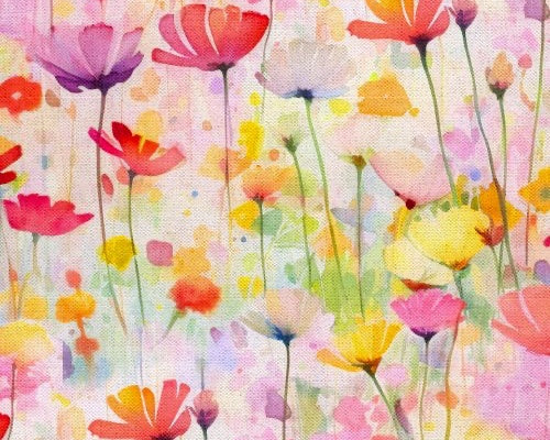 Spring Into Beauty - Budding Wildflowers Multi from 3 Wishes Fabric