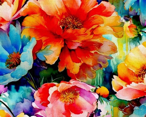 Spring Into Beauty - Budding Wildflowers Multi from 3 Wishes Fabric