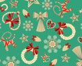 Norwegian Christmas - Straw Decorations Green by Arne and Carlos from Lewis and Irene Fabric