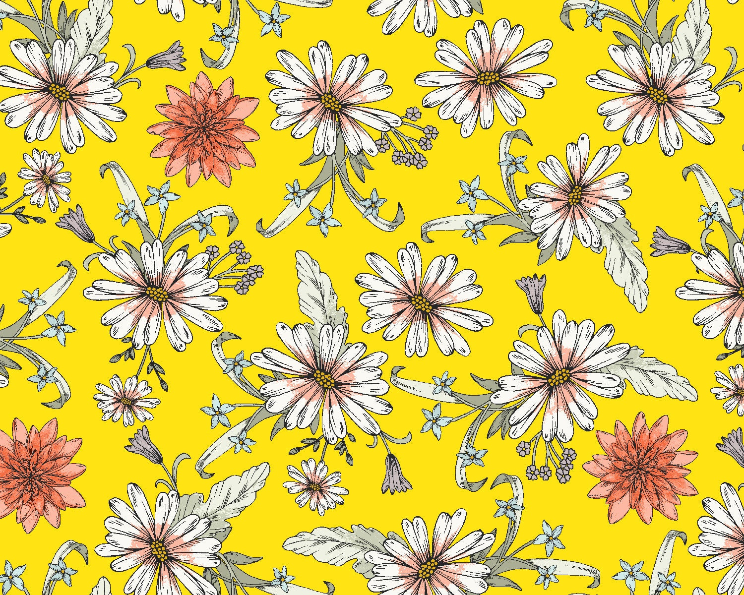 Dear Dahlia - Dahlia Floral Darling Daisy Yellow from RJR Fabrics