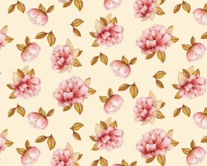 Desert Sway - Peonies Cream from Dandelion Fabric and Co.