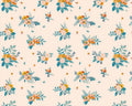 Stephanie Bouquets Lt Coral from Clothworks Fabric