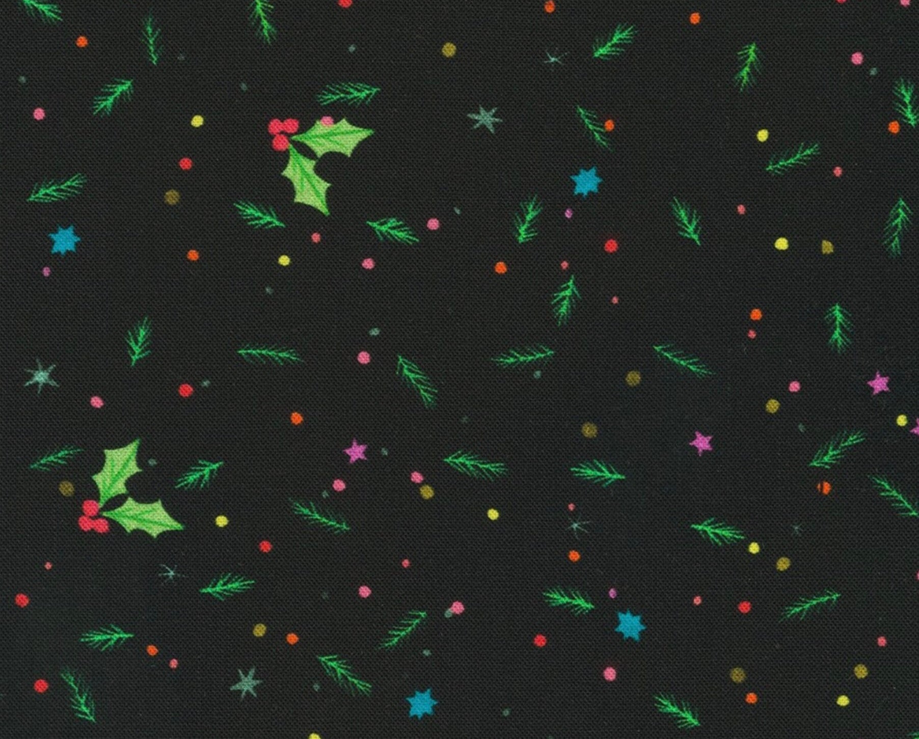 Jingle Pals - Holly Berry Toss Licorice from Robert Kaufman Fabric