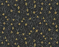 Holiday Flourish Festive Finery - Leaf Berry Mistletoe Black from Robert Kaufman Fabric