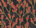 Holiday Flourish Festive Finery - Berry Branch Black from Robert Kaufman Fabric