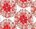 Holiday Flourish Festive Finery - Poinsettia Bouquet Candy Cane from Robert Kaufman Fabric