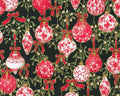 Holiday Flourish Festive Finery - Ornaments Black from Robert Kaufman Fabric