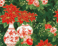 Holiday Flourish Festive Finery - Poinsettia Arrangement Vase Pine from Robert Kaufman Fabric