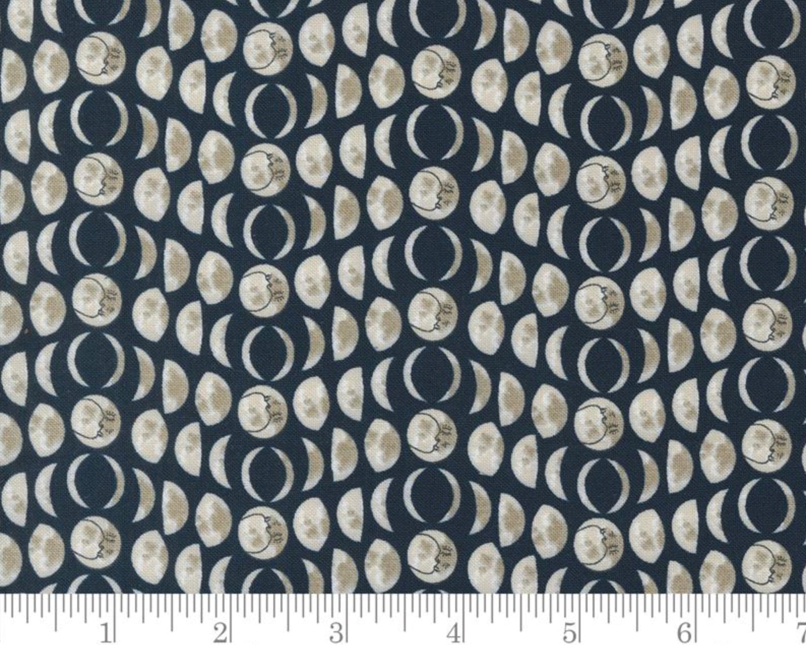 Starry Sky - Lunar Moon Phases Midnight Dk Blue from Moda Fabrics