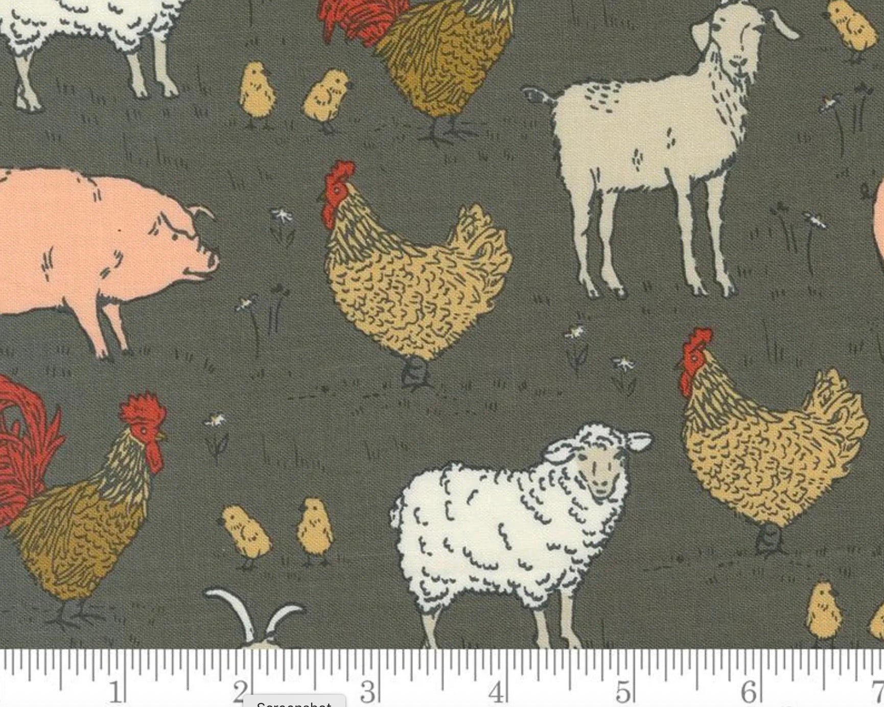 Farmstead - Animals Charcoals from Moda Fabrics