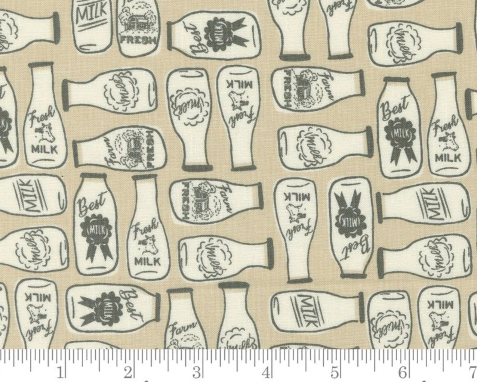 Farmstead - Milk Bottles Tan from Moda Fabrics