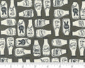 Farmstead - Milk Bottles Charcoal from Moda Fabrics