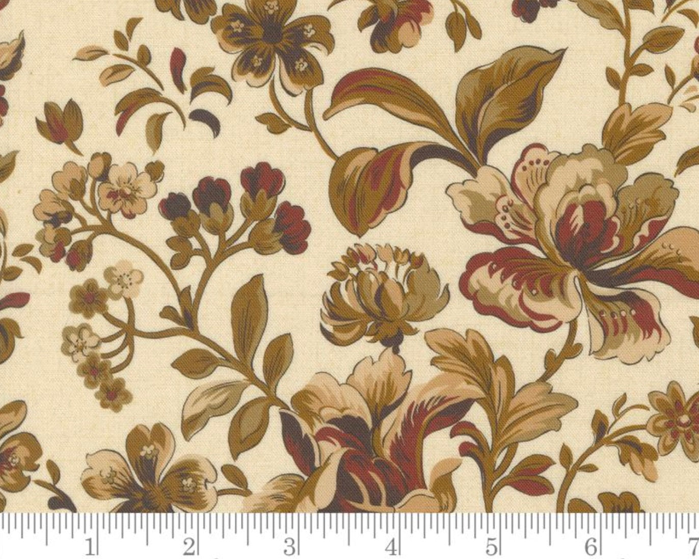 Lydias - Florals Biscuits Tan from Moda Fabrics