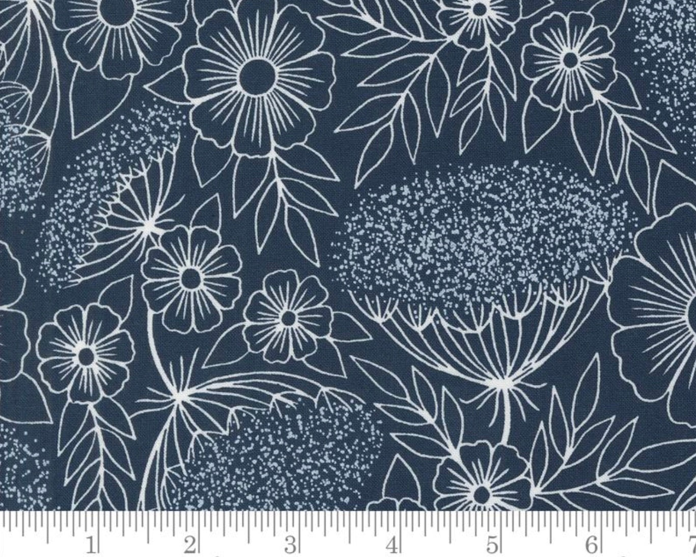 Flowers of Flowers - Bold Floral Dk Blue from Moda Fabrics