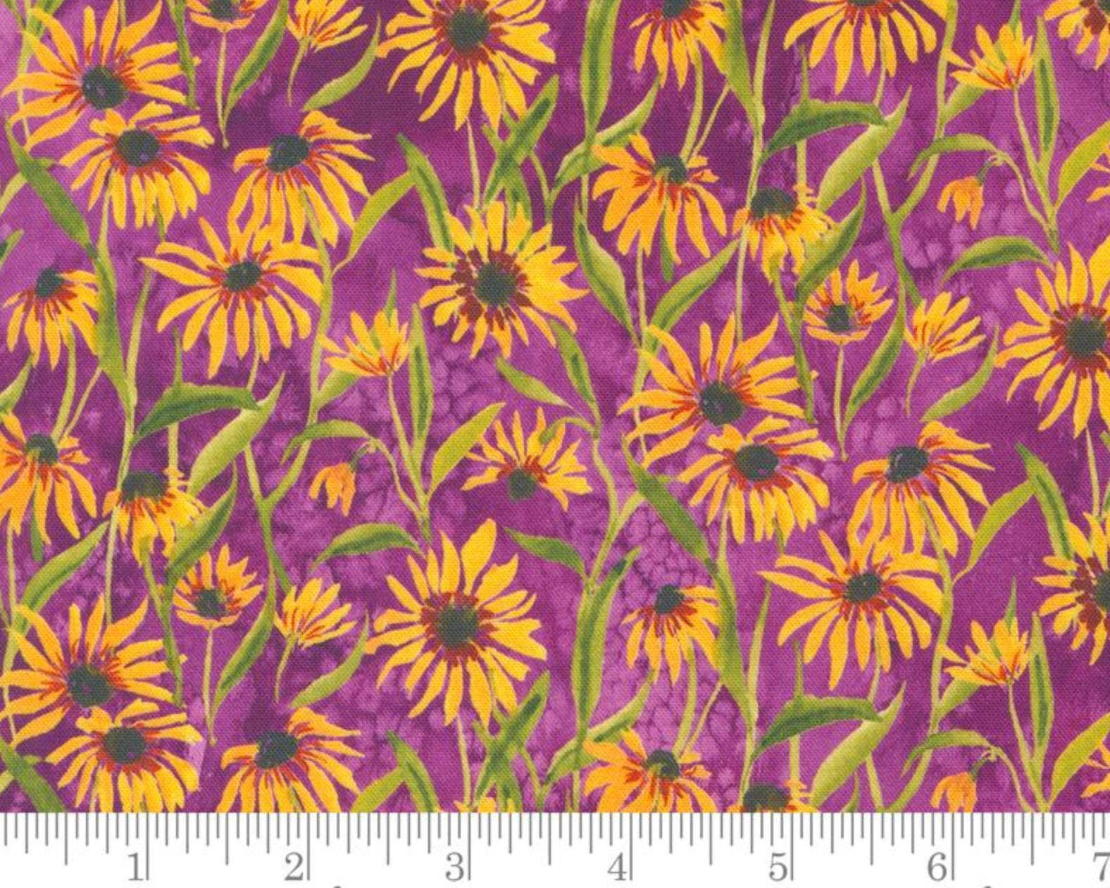 Floribunda - Blackeyed Suzie Q Florals Purple from Moda Fabrics