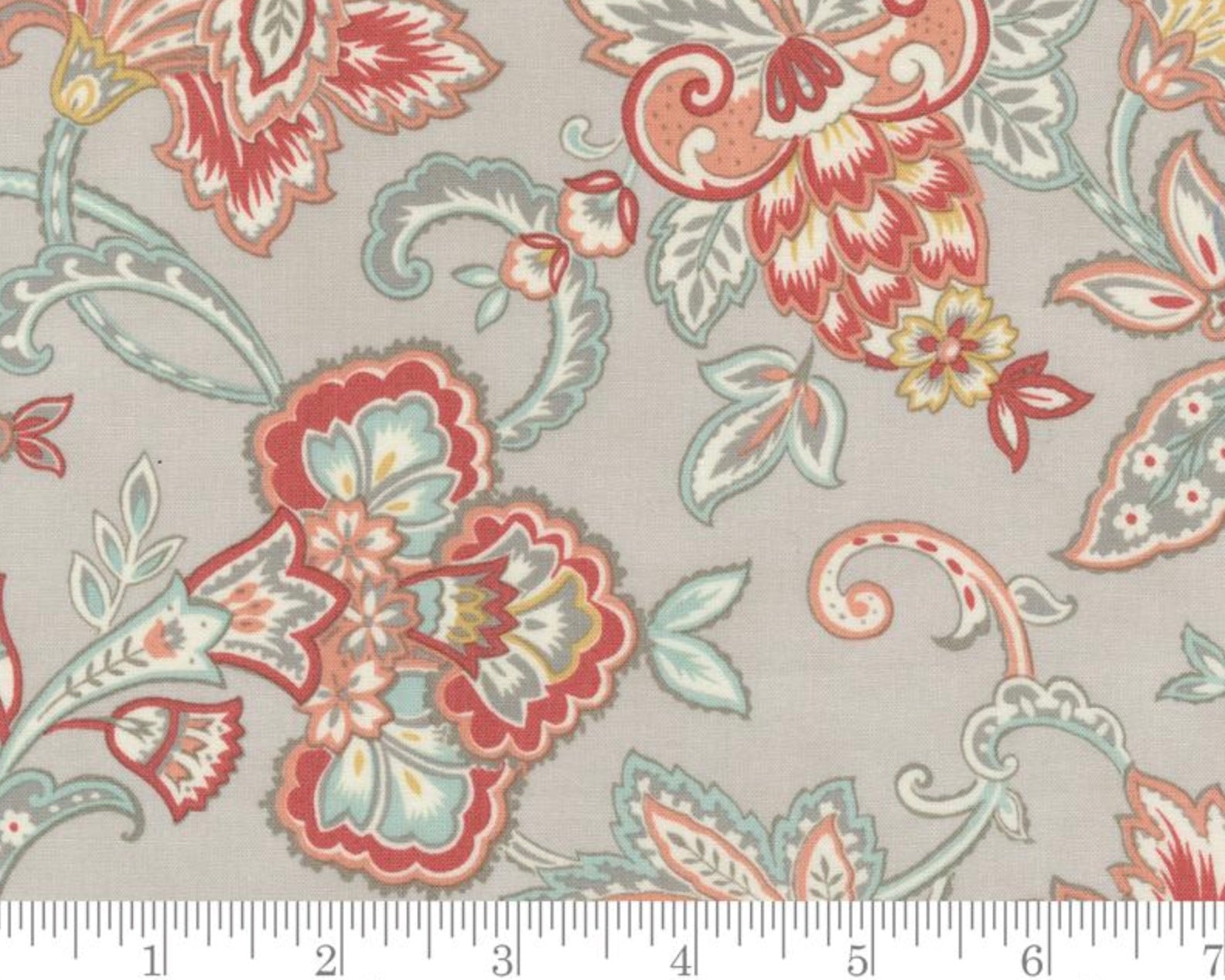 Sandalwood - Florals Moonbeam Grey from Moda Fabrics