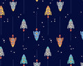Baby FLANNEL - Rocket Ships Blue from David Textiles Fabrics