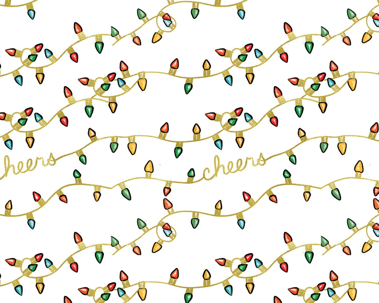 North Pole Social Club - Cheers Lights White from Camelot Fabrics