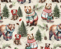 Merry Beary - Solstice Snuggles Cream from Camelot Fabrics