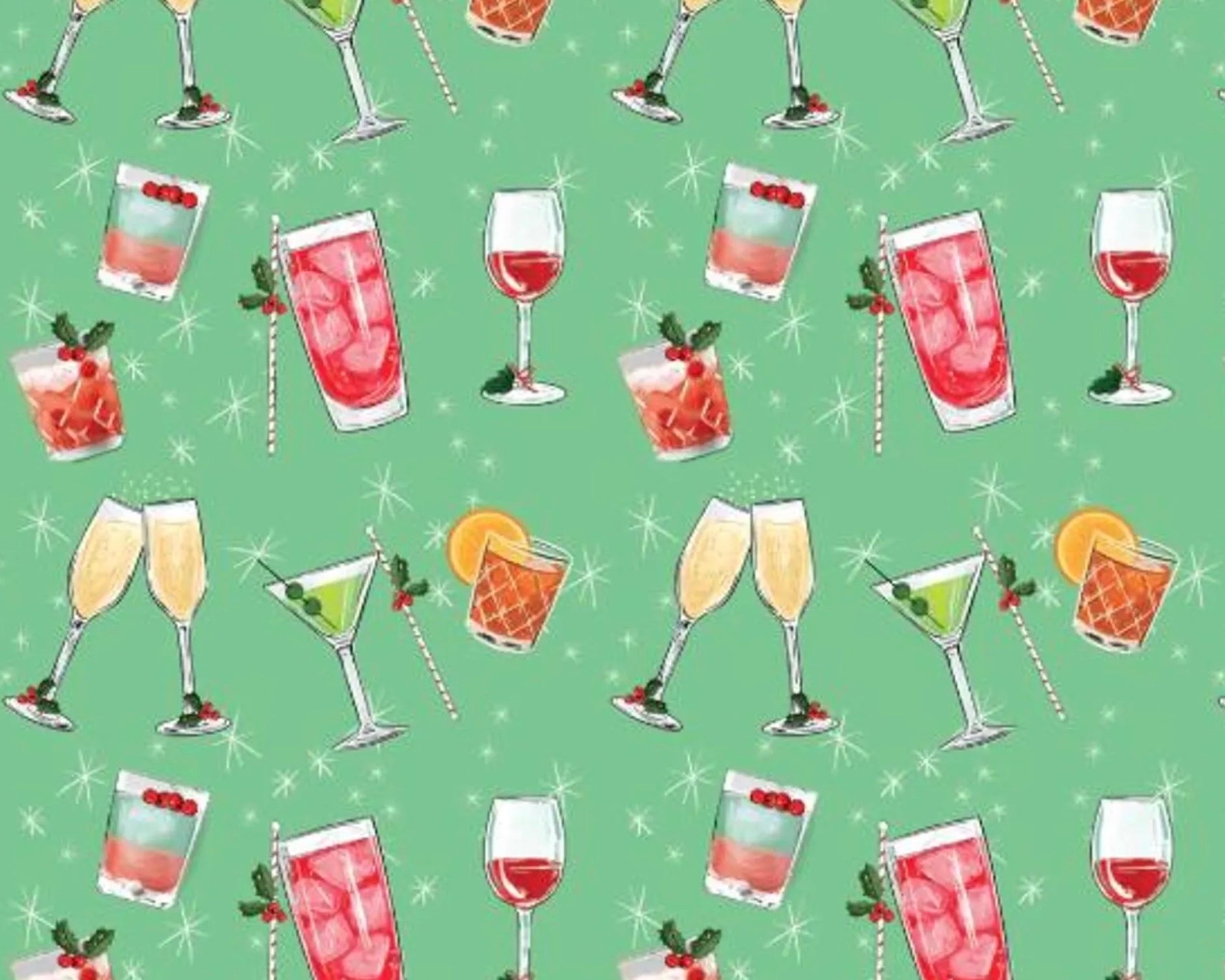 North Pole Social Club - Happy Hour Drinks from Camelot Fabrics