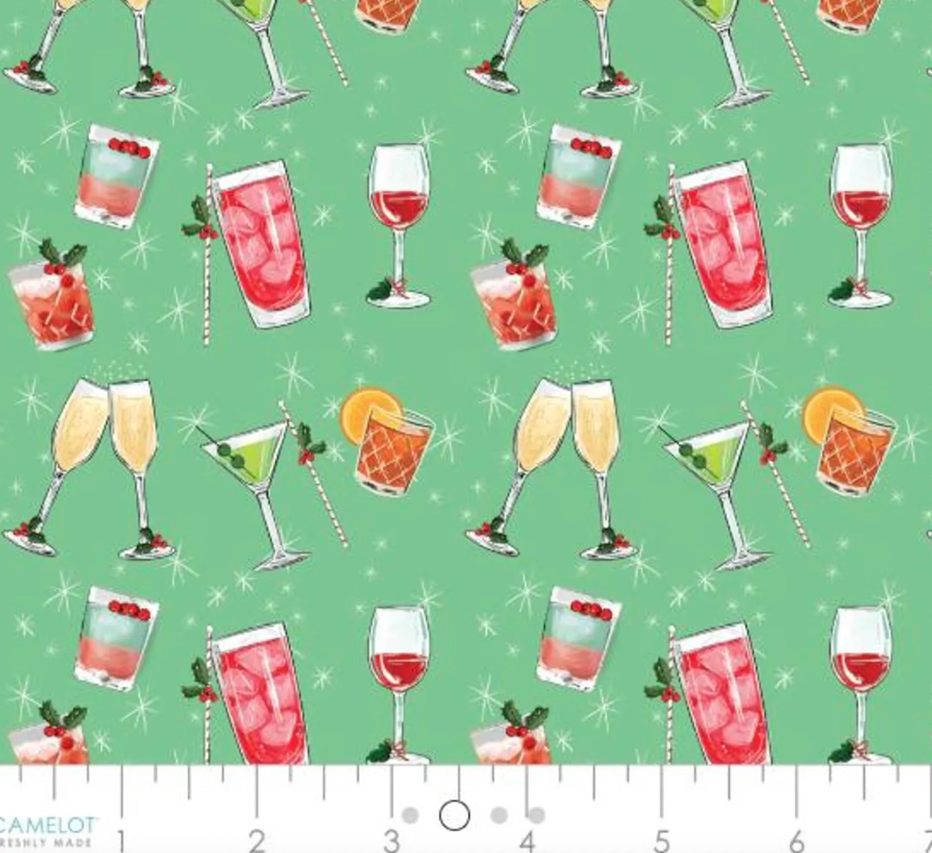 North Pole Social Club - Happy Hour Drinks from Camelot Fabrics
