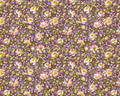 Grand Entrance - Packed Floral Purple Metallic from Maywood Studio Fabric
