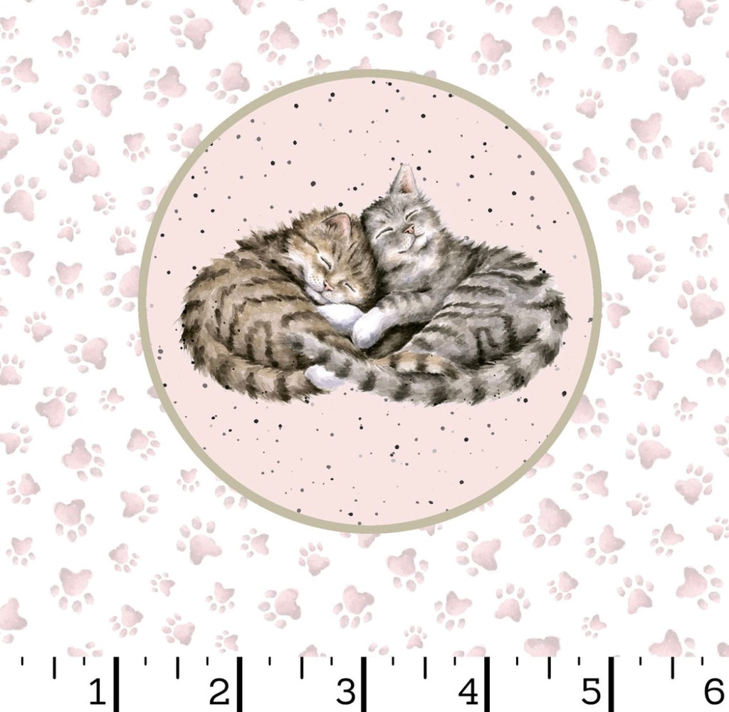 Whiskers and Paws - Running Circles Cats Multi from Maywood Studio Fabric