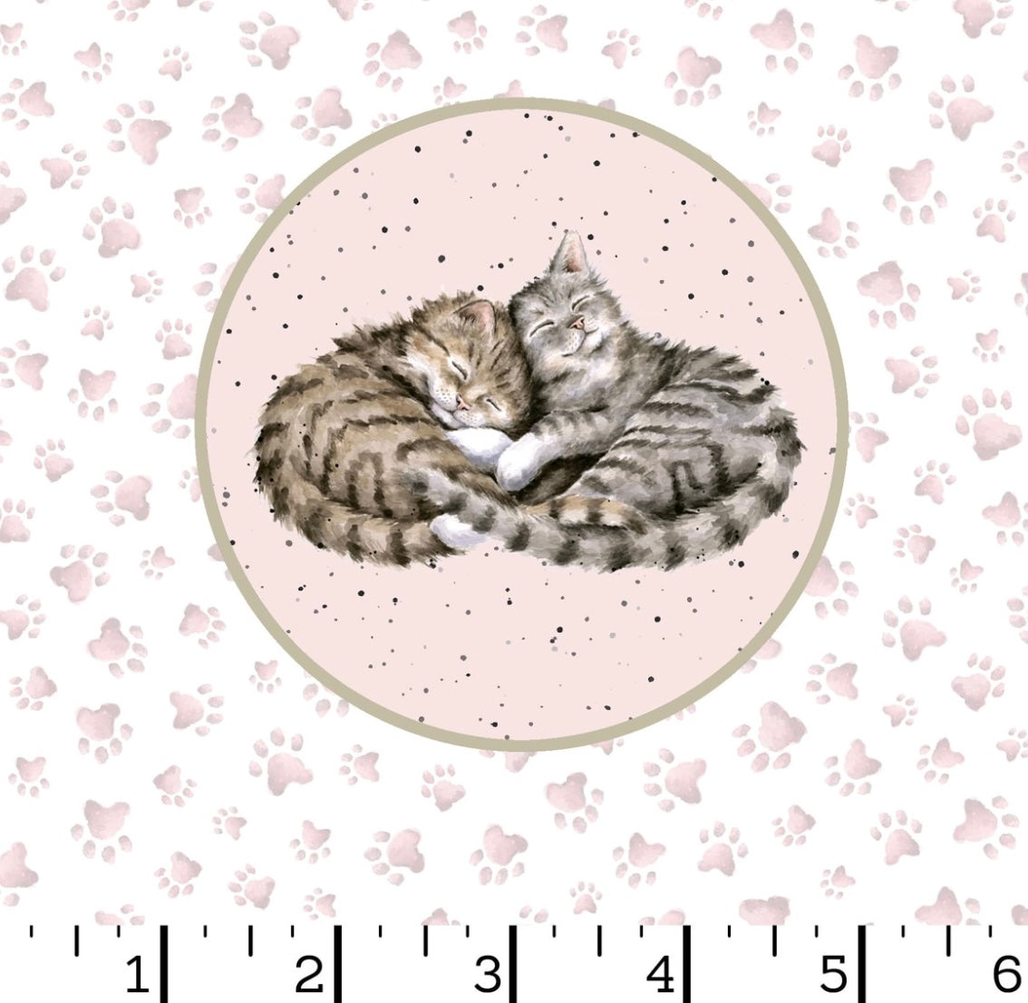 Whiskers and Paws - Running Circles Cats Multi from Maywood Studio Fabric