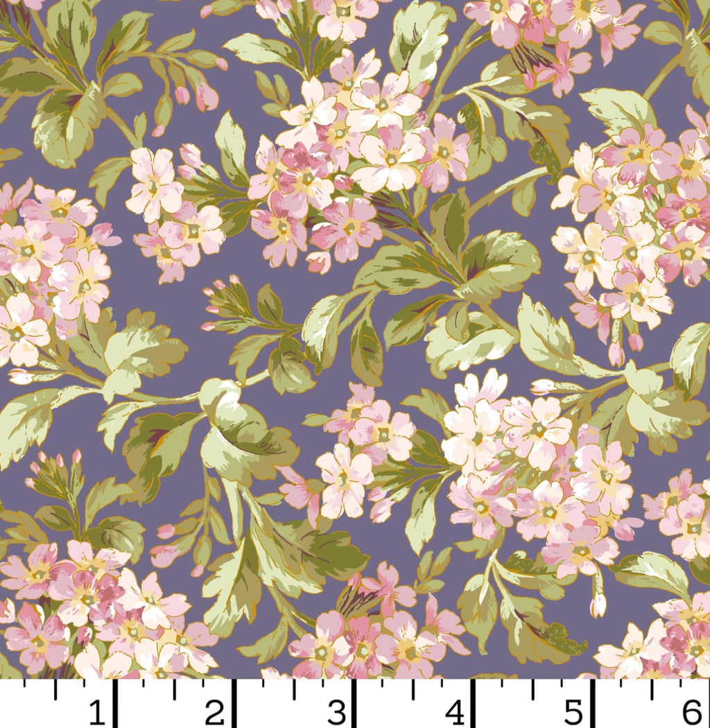 Grand Entrance - Traveling Phlox Floral Purple Violet from Maywood Studio Fabric