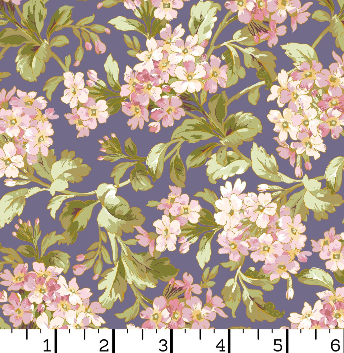 Grand Entrance - Traveling Phlox Floral Purple Violet from Maywood Studio Fabric