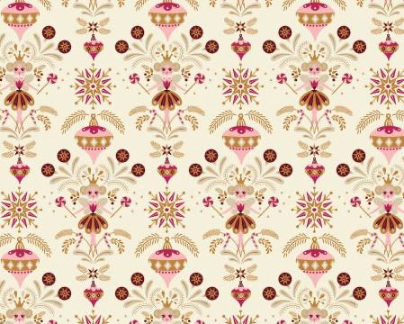 Winter Whispers - Little Doll Christmas Cream from Felicity Fabrics