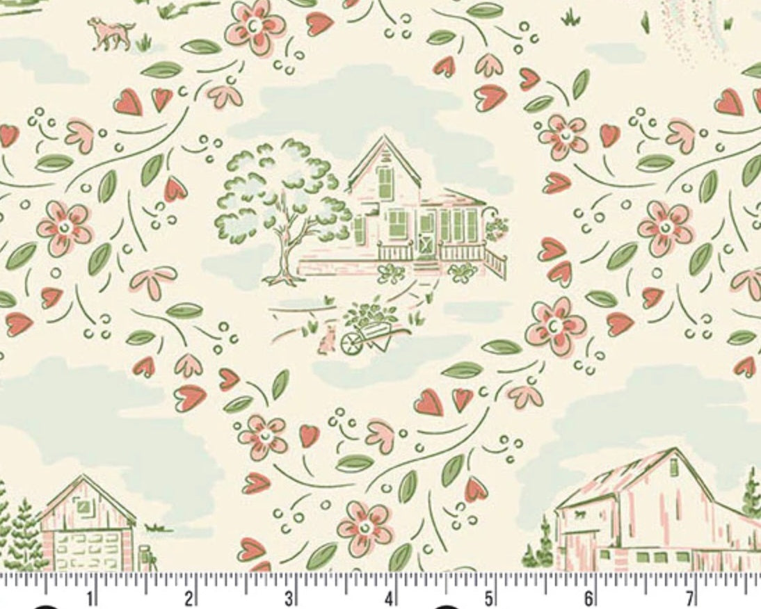 Heartland - Heartland Scenic Clay Natural from Andover Fabrics