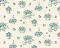 Heartland - Flowers Wheelbarrow Pots Cream from Andover Fabrics