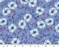 Petals and Stitches - Bouquet Floral Bliss Denim Blue from Andover Fabrics
