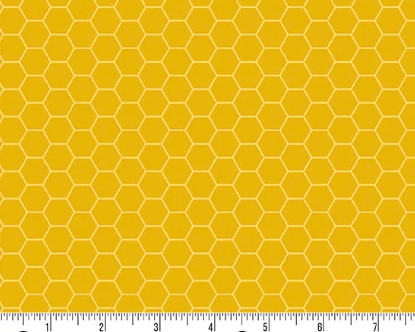 Sunny Bee - Honeycomb Dark Yellow from Andover Fabrics