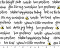 Sunny Honey - Bee Positive Words White from Andover Fabrics