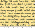 Sunny Honey - Bee Positive Words Yellow from Andover Fabrics