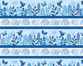 Blissful Blues - Repeating Stripes Blue from Wilmington Prints Fabric
