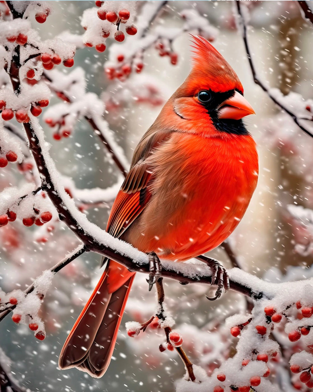 Cold Cardinal PANEL 36 Inches from David Textiles Fabrics