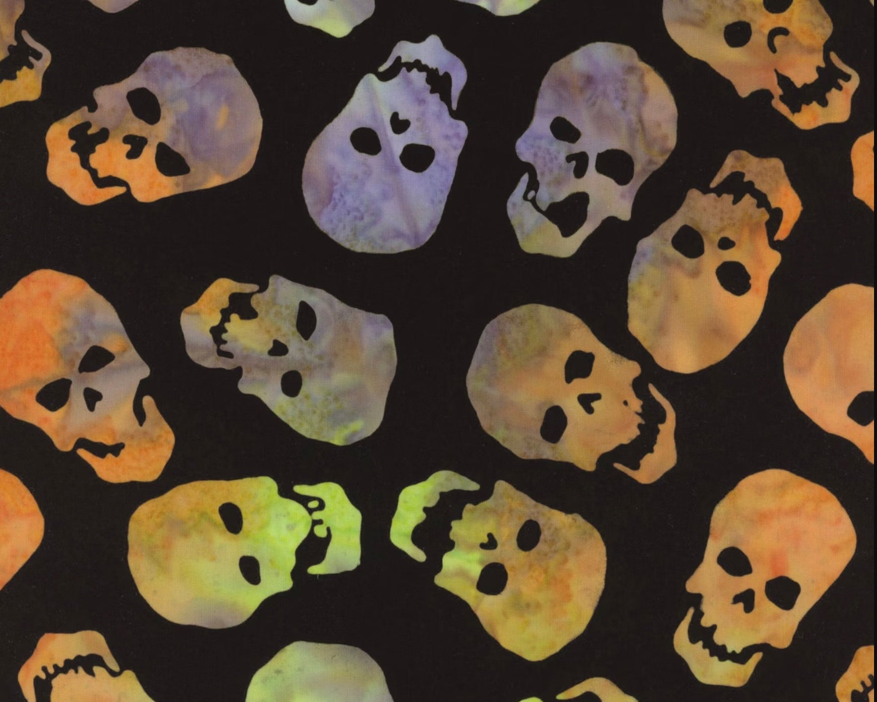 Tonga Haunted BATIK - Haunted Skulls from Timeless Treasures Fabric