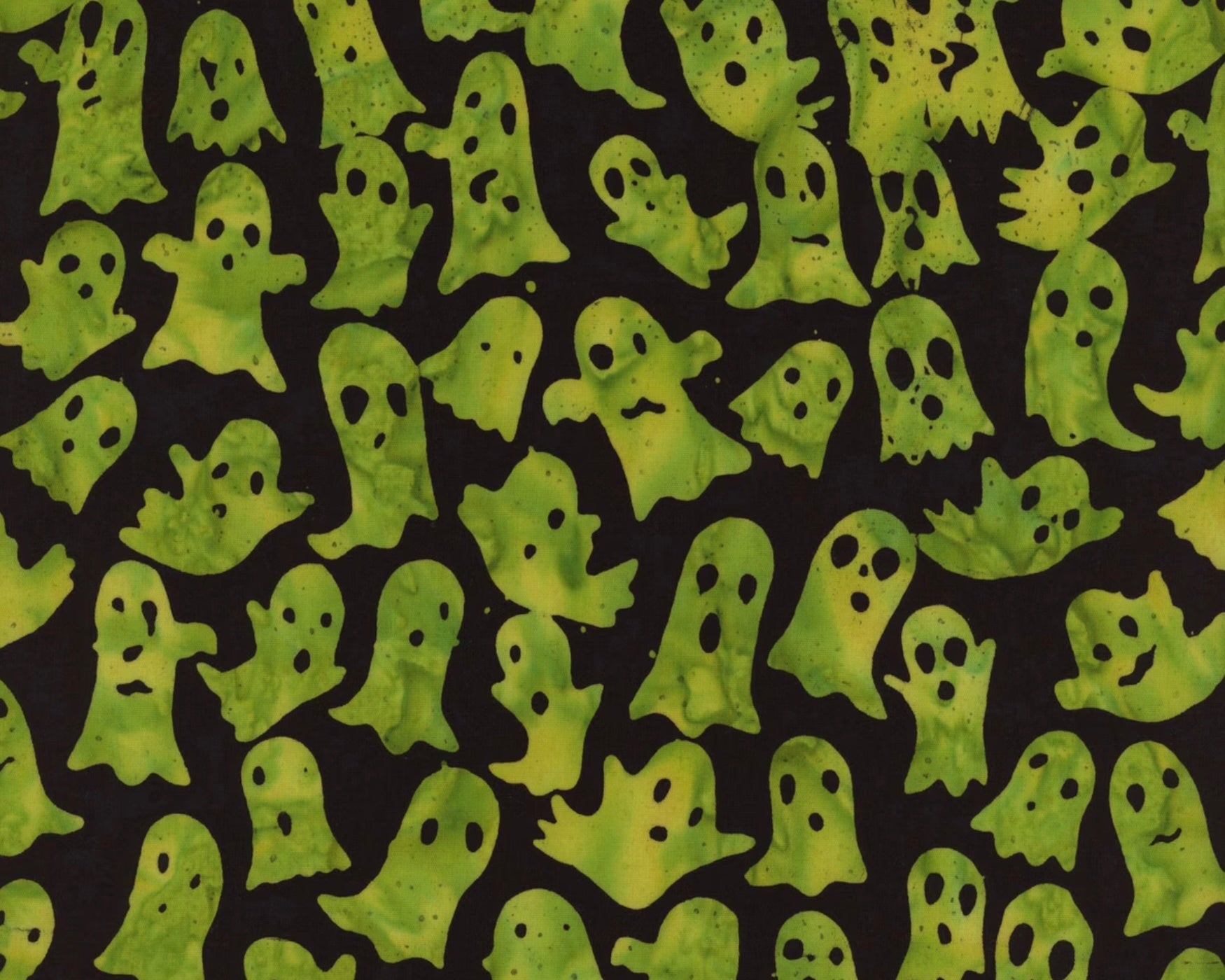 Tonga Haunted BATIK - Goblin Ghost Green from Timeless Treasures Fabric