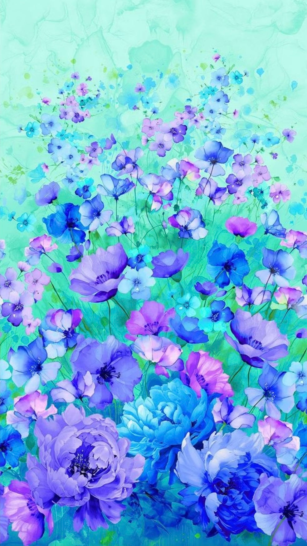 Bellagio Floral PANEL 24 Inches from Timeless Treasures Fabric