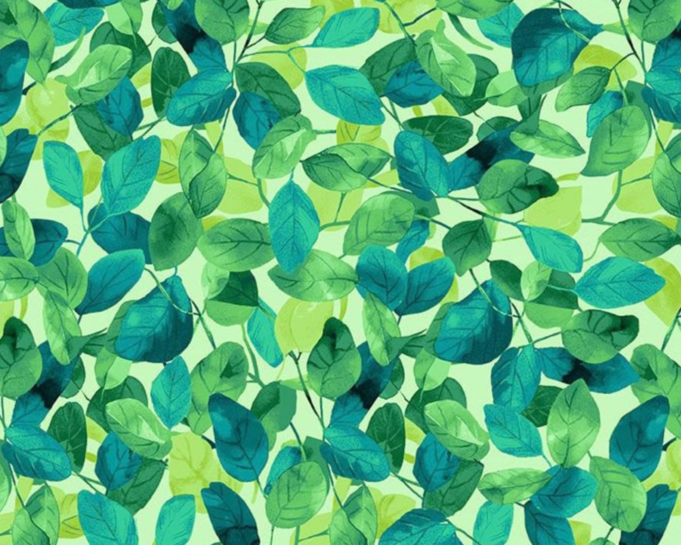 Living Color - Leaves Green from Timeless Treasures Fabric