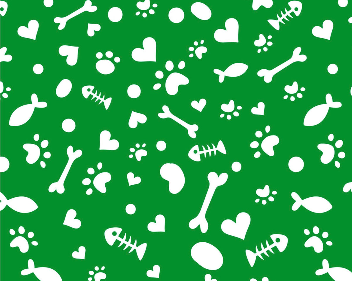 Cat Paw Ditsy Green from David Textiles Fabrics